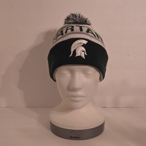 NCAA Michigan State Spartans New Era Pom-Pom Beanie - Green & White - OS